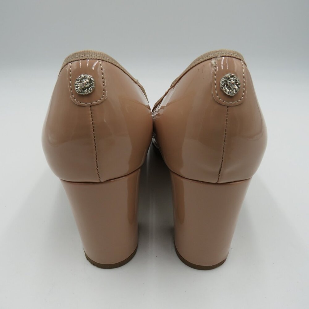 Anne Klein Nude Patent Block Heel Pumps - Picture 4 of 12